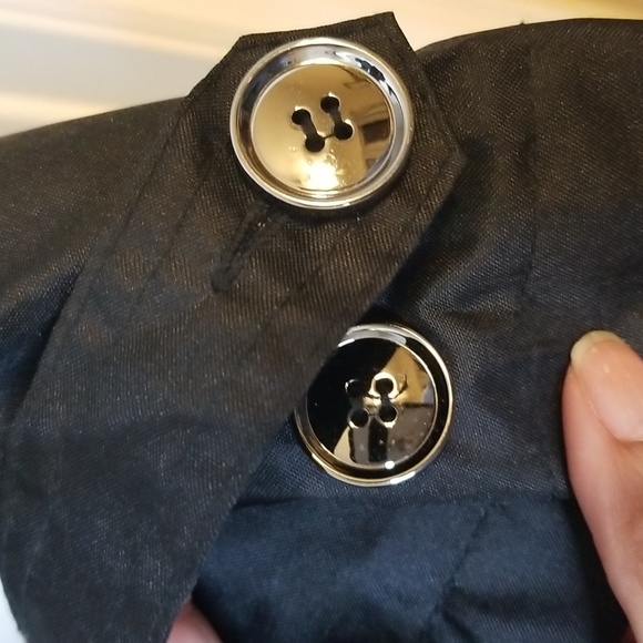 Capelli Womens Black With Leopard Print Lining Longsleeve Button Up Raincoat - Picture 7 of 16